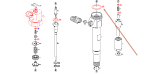 Cale de compensation d'electrovanne d'injecteur BOSCH CR